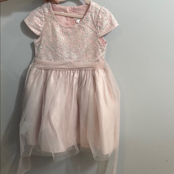 Pink Sequin Tulle Dress - Picture 1 of 3